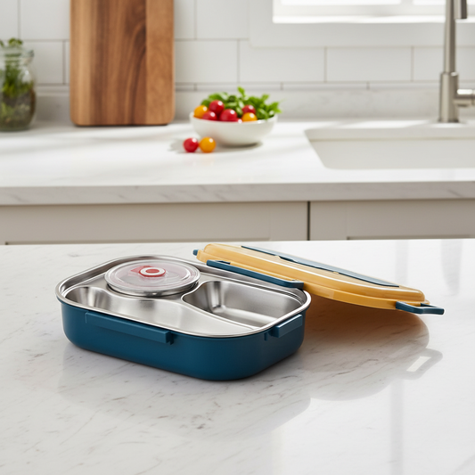 MEALMATE – Stainless Steel Lunchbox with Compartments for Fresh & Flavorful Meals