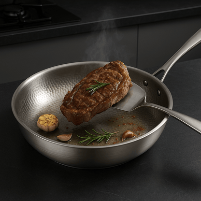 POÊLE TITAN-PREMIUM – Poêle en titane de haute qualité sans revêtement pour tous les types de cuisinières