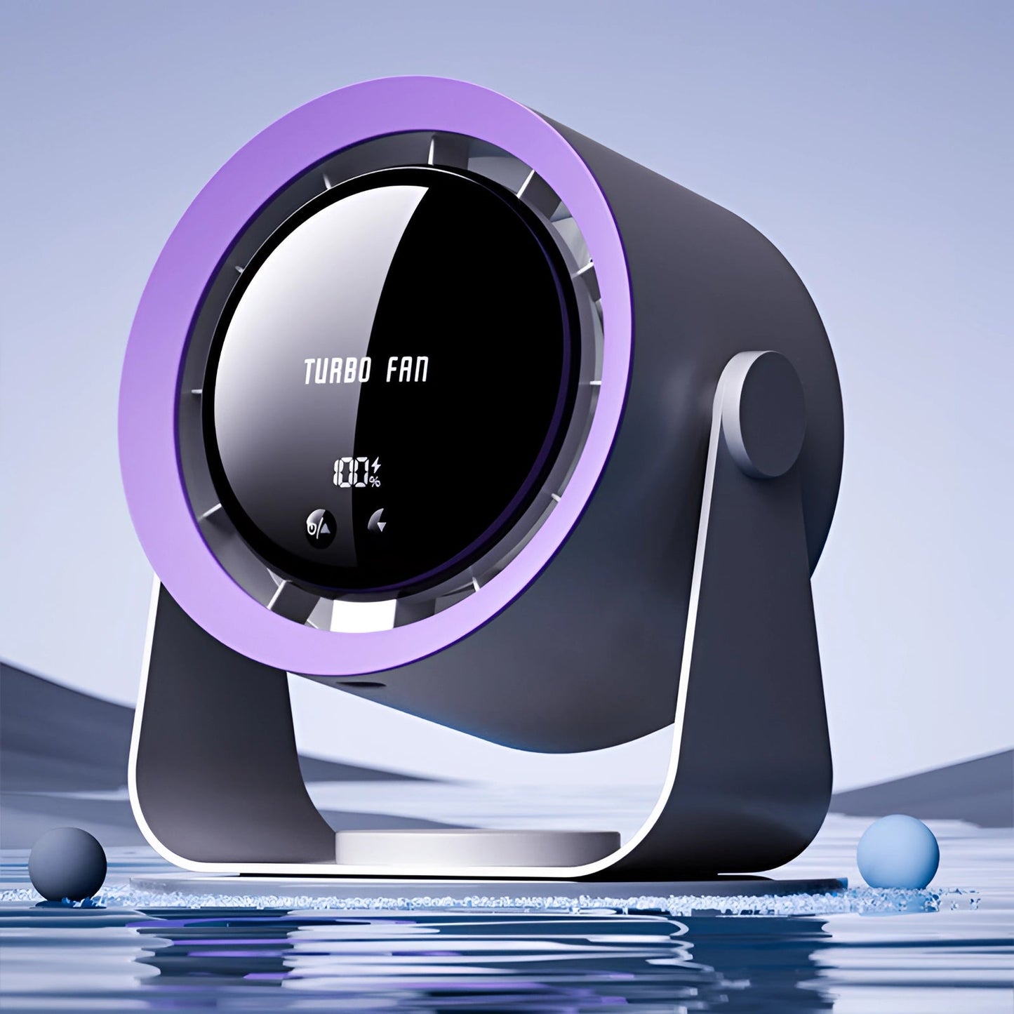 Ventilateur Turbo Silencieux sans Lame | Refroidissement Compact avec Affichage LED