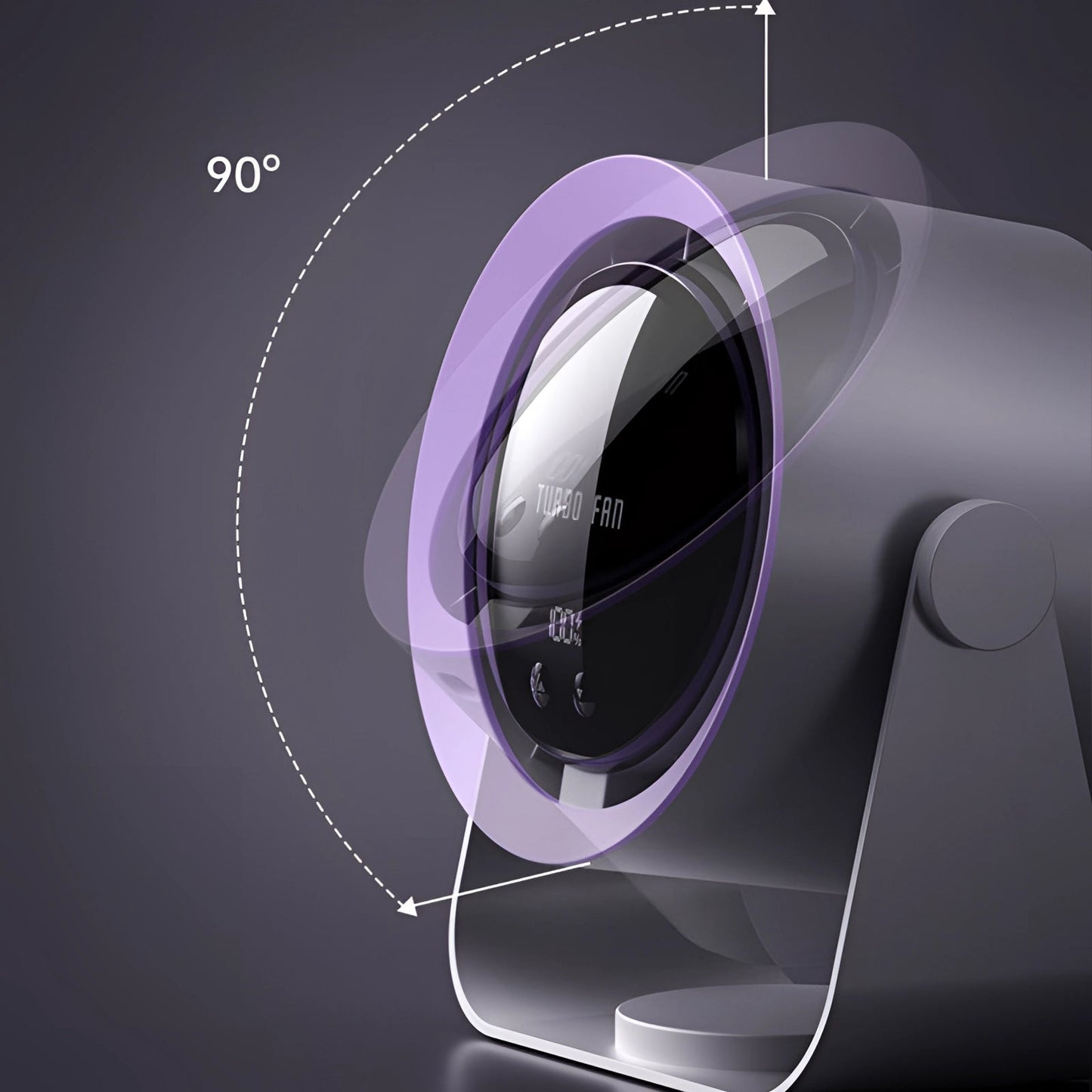 Ventilateur Turbo Silencieux sans Lame | Refroidissement Compact avec Affichage LED
