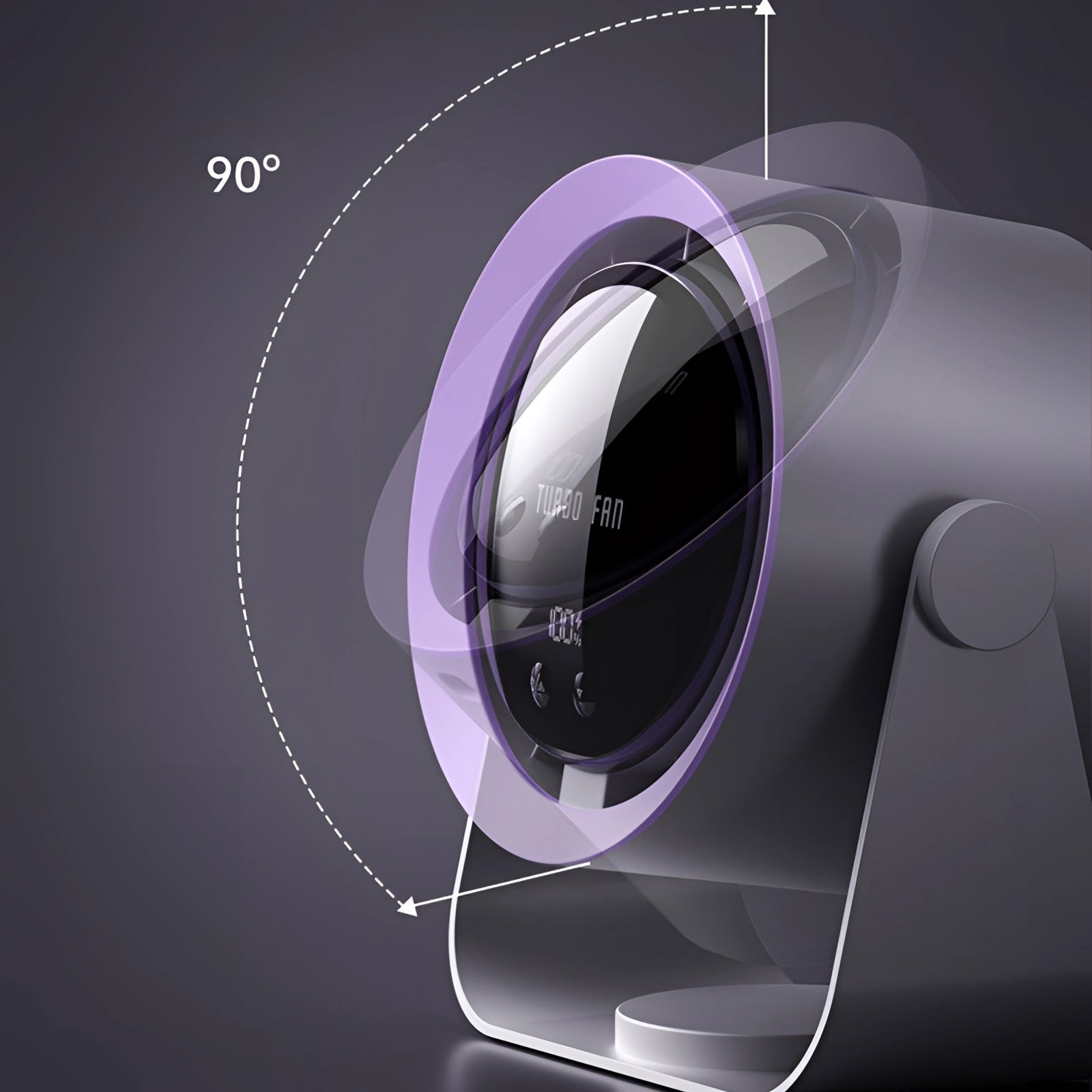 Ventilateur Turbo Silencieux sans Lame | Refroidissement Compact avec Affichage LED