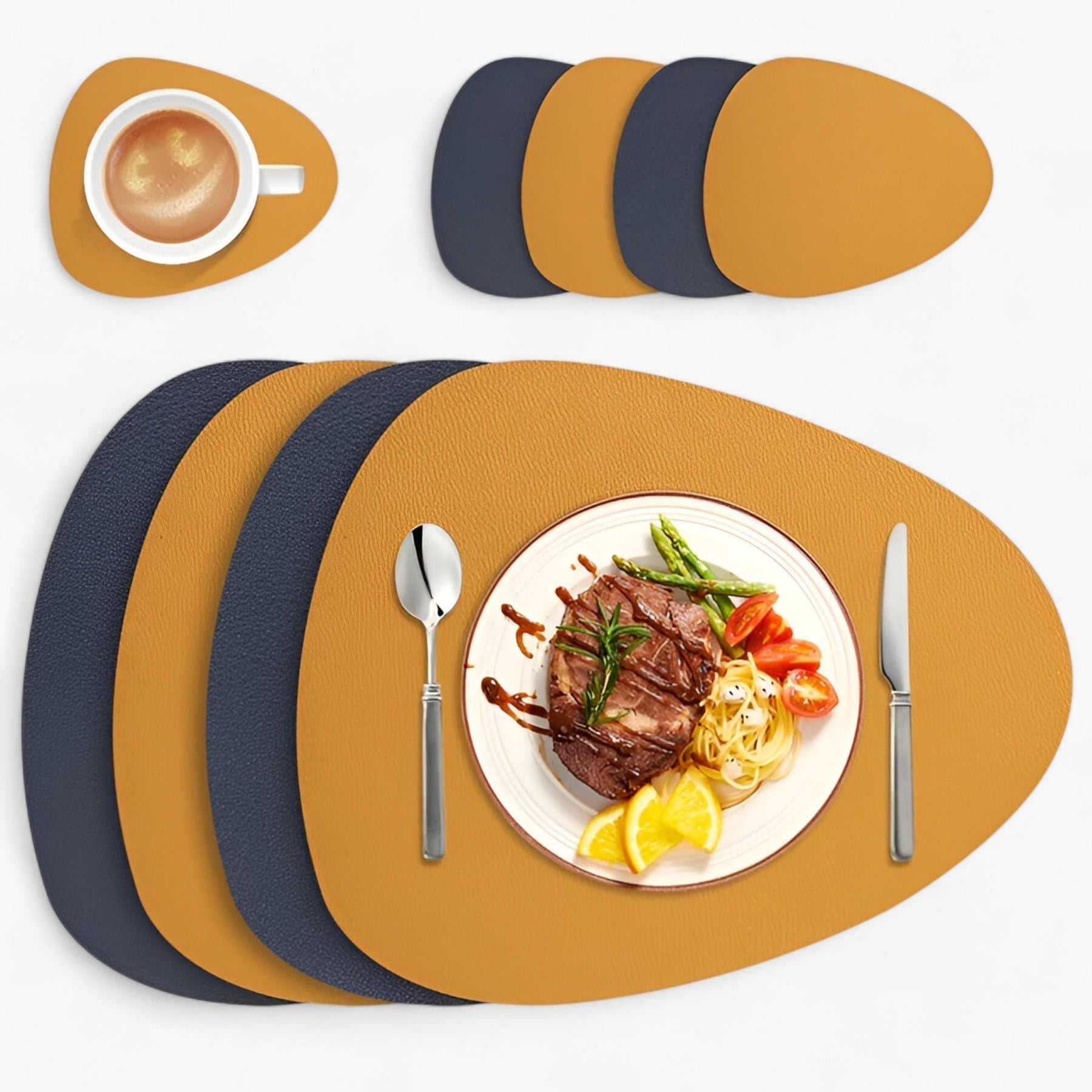Sous-assiettes Réversibles en Simili Cuir | Élégance et Protection pour Vos Tables