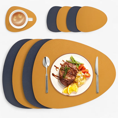 Sous-assiettes Réversibles en Simili Cuir | Élégance et Protection pour Vos Tables