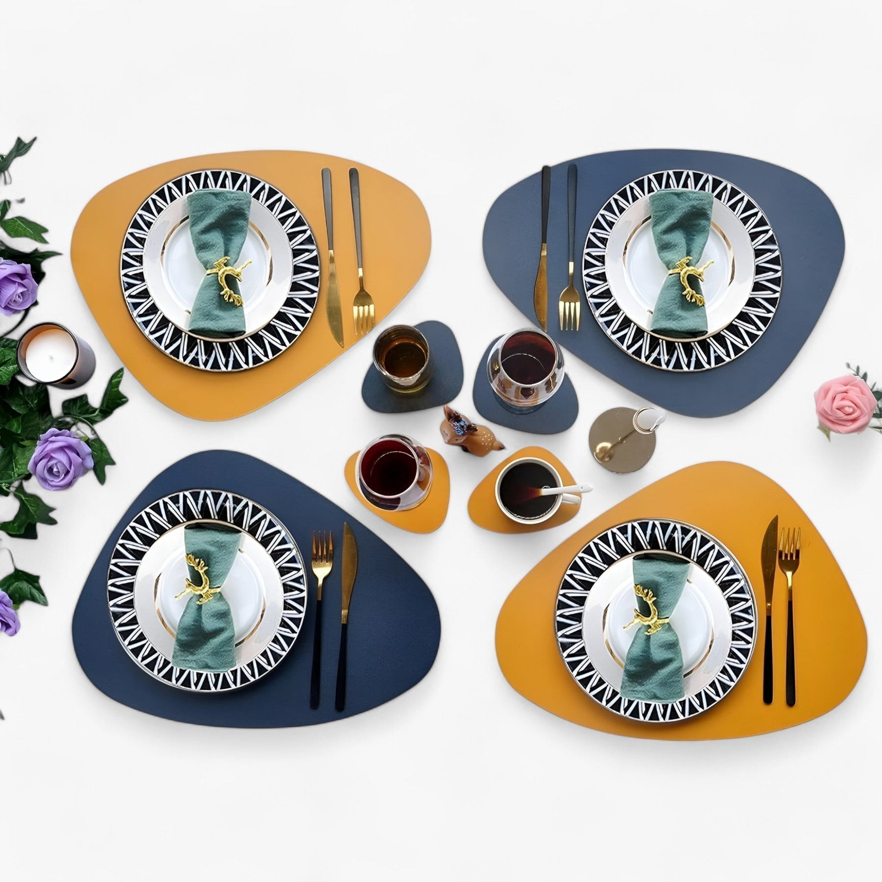 Sous-assiettes Réversibles en Simili Cuir | Élégance et Protection pour Vos Tables