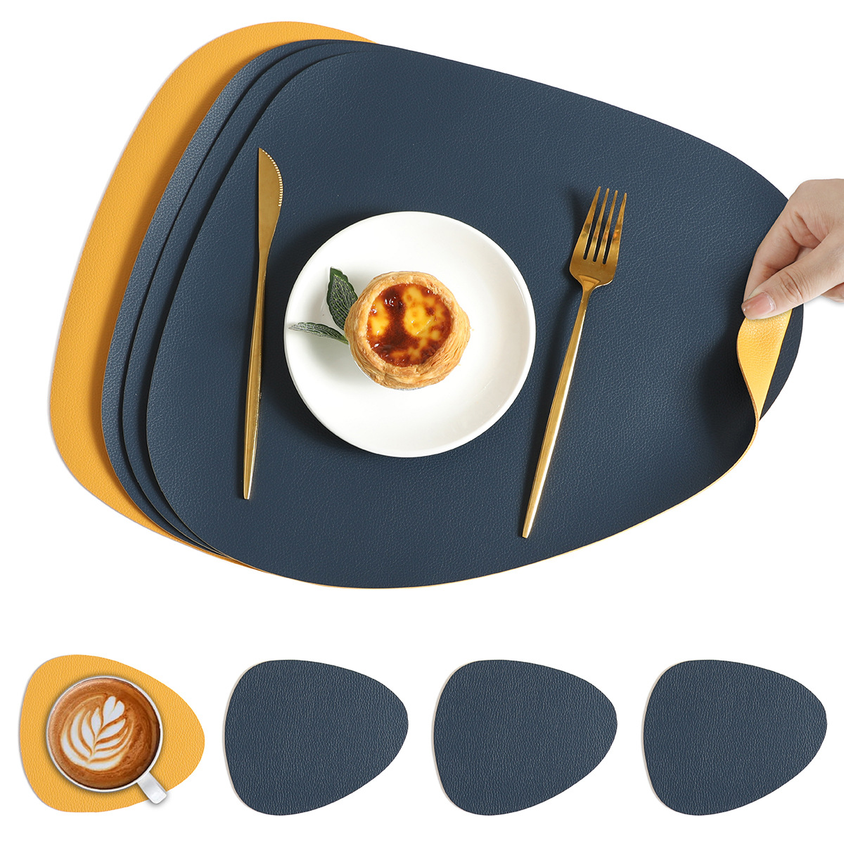 Sous-assiettes Réversibles en Simili Cuir | Élégance et Protection pour Vos Tables