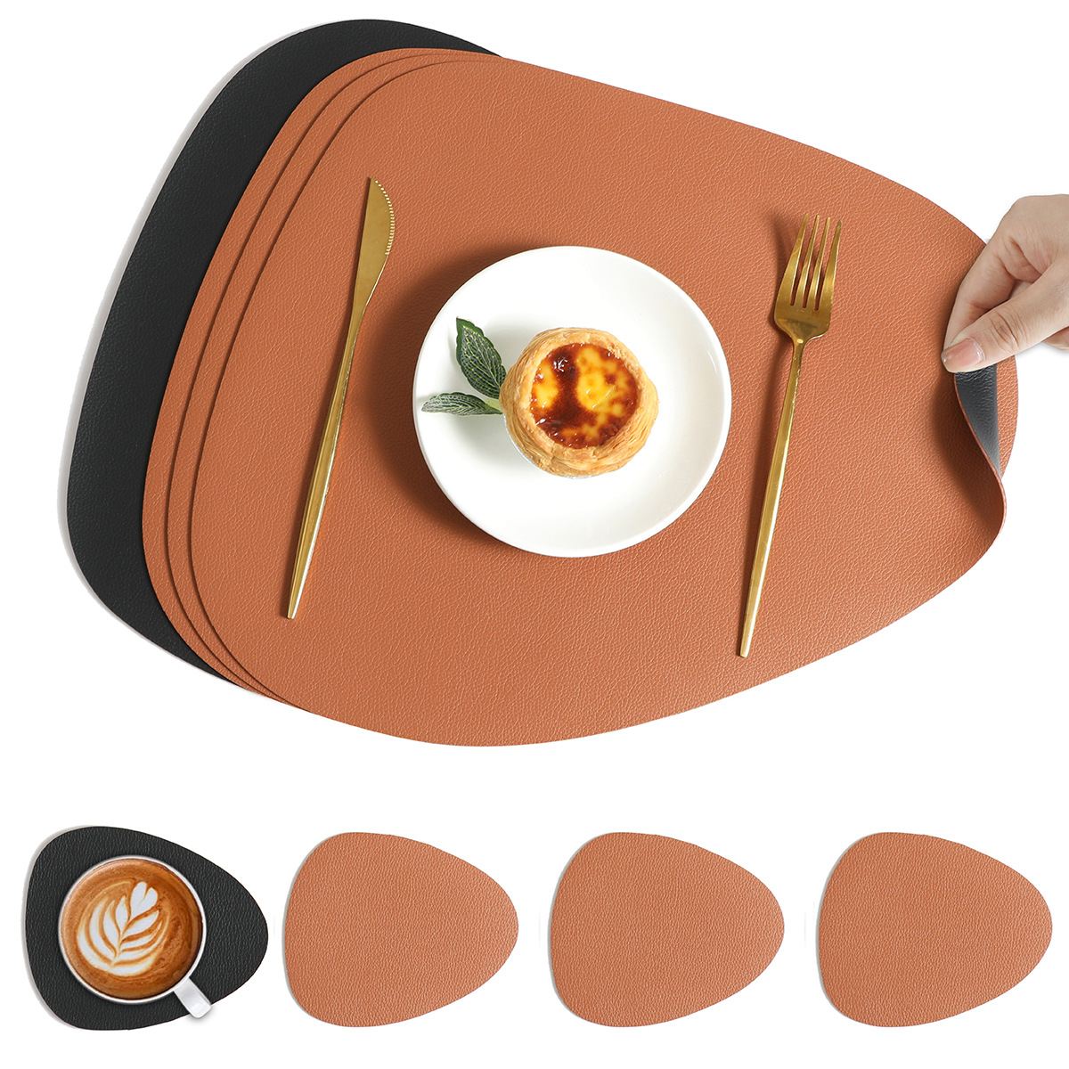 Sous-assiettes Réversibles en Simili Cuir | Élégance et Protection pour Vos Tables
