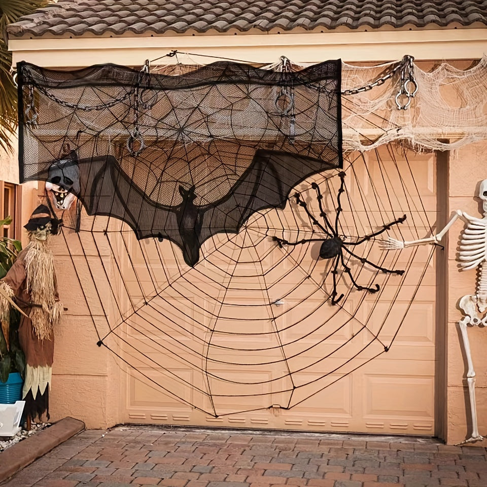 Nappe en Dentelle Noire Halloween | Décoration Élégante et Effrayante