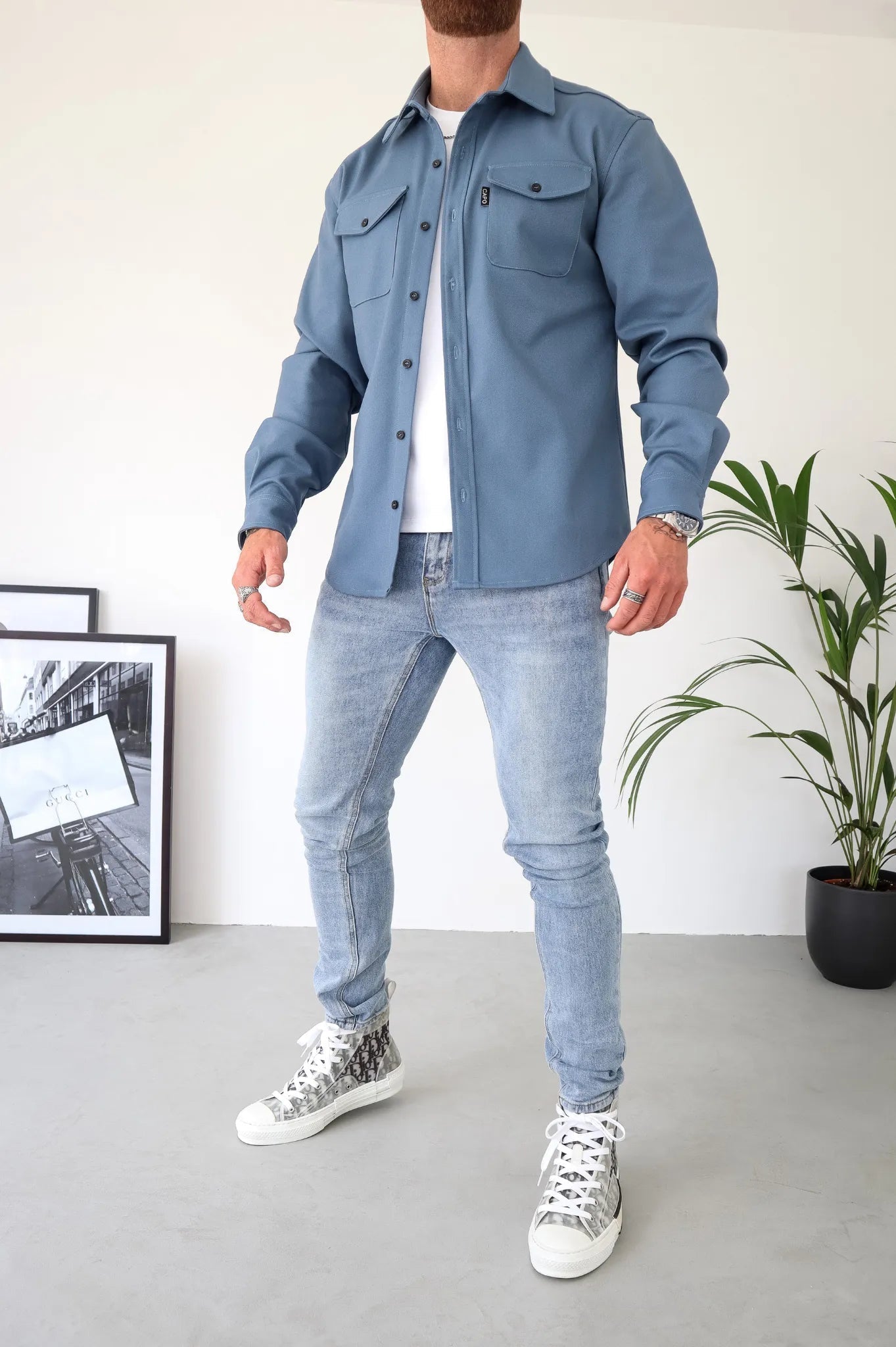 Veste Chemise Boutonnée pour Hommes | Confort Décontracté avec Poches Pratiques