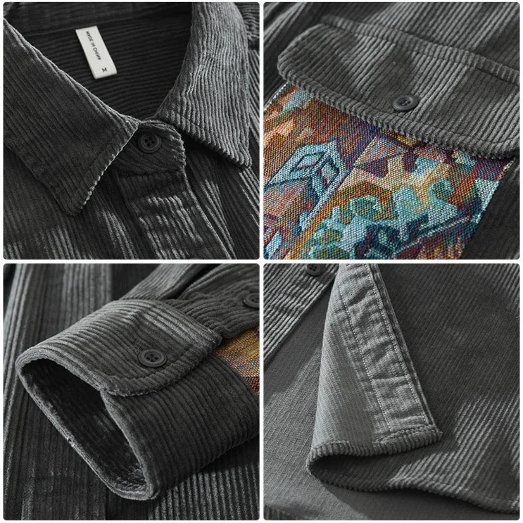 Chemise Vintage à Manches Longues pour Hommes | Élégance Intemporelle et Polyvalente