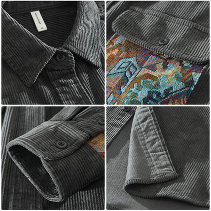 Chemise Vintage à Manches Longues pour Hommes | Élégance Intemporelle et Polyvalente