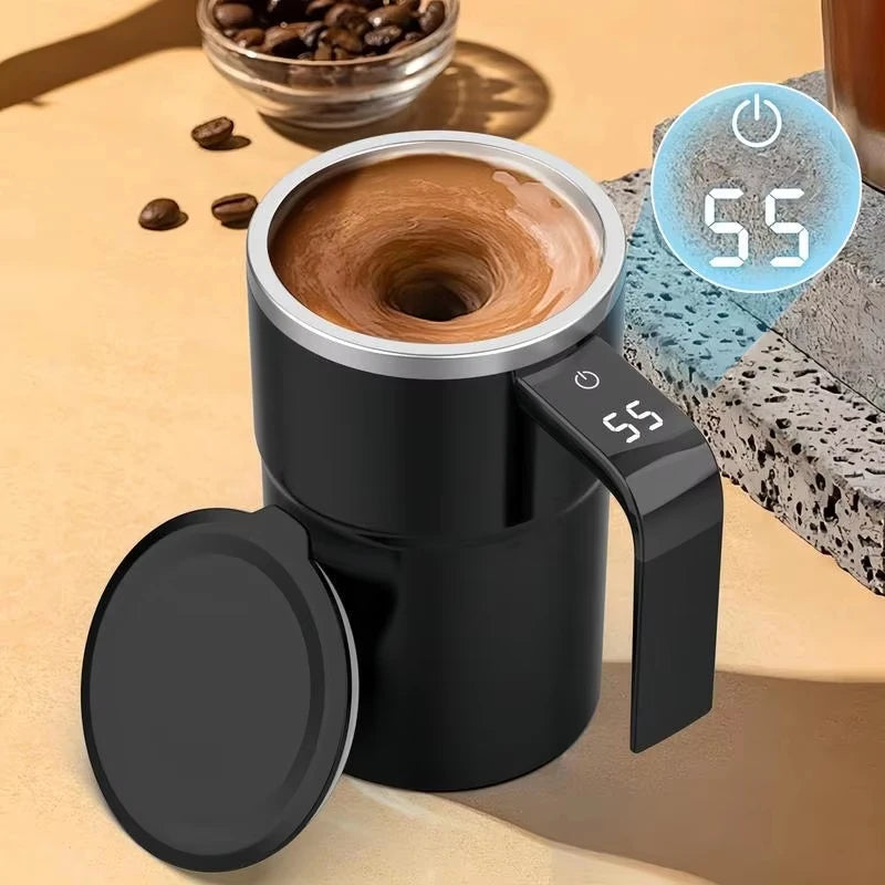 Tasse à Café Auto-mélangeante | Affichage de Température et Mélange Intégré