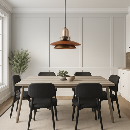 Lampe à Suspension en Bois de Noyer | Élégance Naturelle et Design Moderne