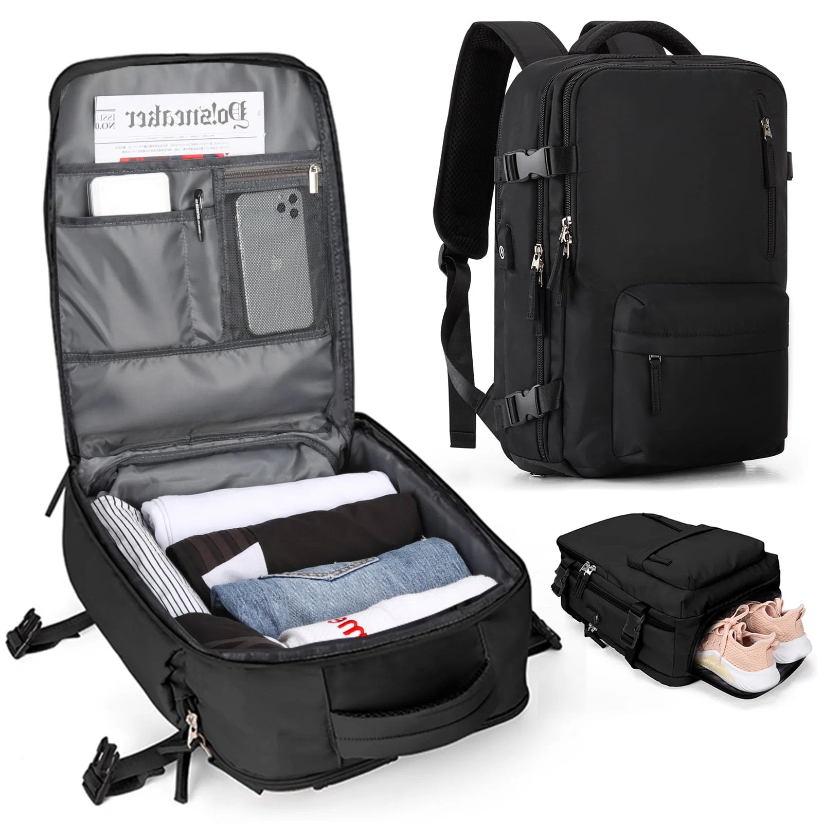 Sac à Dos de Voyage pour Femmes | Élégant et Pratique avec Port USB