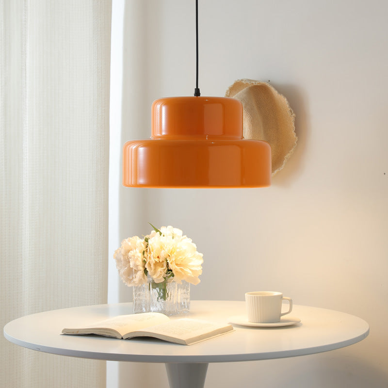 Lampe Pendante Bauhaus Orange | Design Rétro et Couleur Vibrante