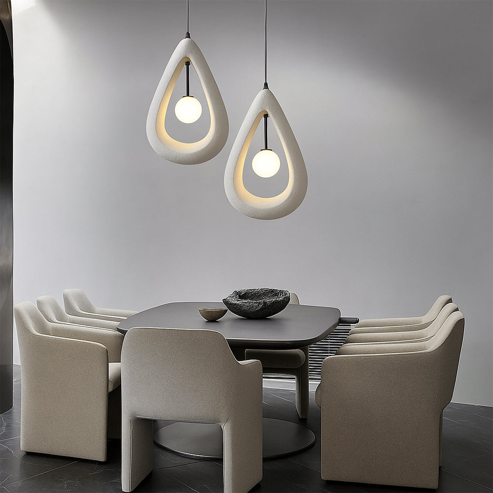 Lampe Suspendue Ovale Japandi | Ambiance Chic et Contemporaine