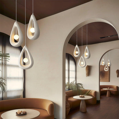 Lampe Suspendue Ovale Japandi | Ambiance Chic et Contemporaine