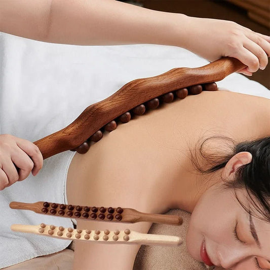 Outil de Massage Gua Sha en Bois | Relaxation et Circulation Améliorées