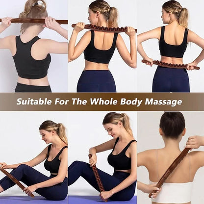 Outil de Massage Gua Sha en Bois | Relaxation et Circulation Améliorées