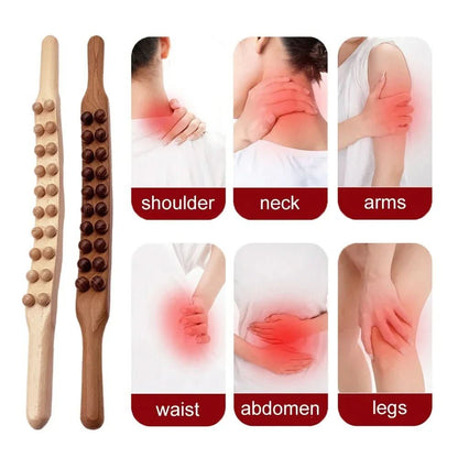 Outil de Massage Gua Sha en Bois | Relaxation et Circulation Améliorées