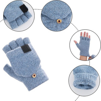Gants Chauffants Électriques sans Doigts | Chaleur Rapide et Confortable en Hiver