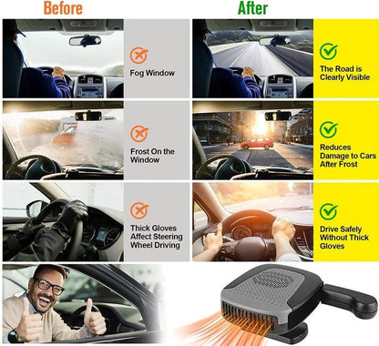 Chauffage Électrique de Voiture 12V | Fonction 2 en 1 et Chauffage Rapide