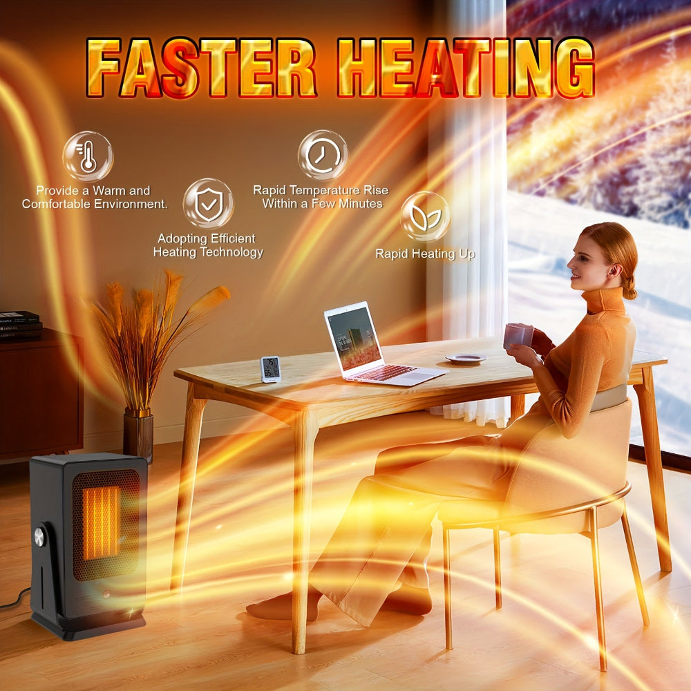 Chauffage d'Espace Électrique Portable | Chaleur Rapide et Confortable à Domicile