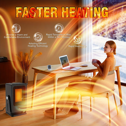 Chauffage d'Espace Électrique Portable | Chaleur Rapide et Confortable à Domicile