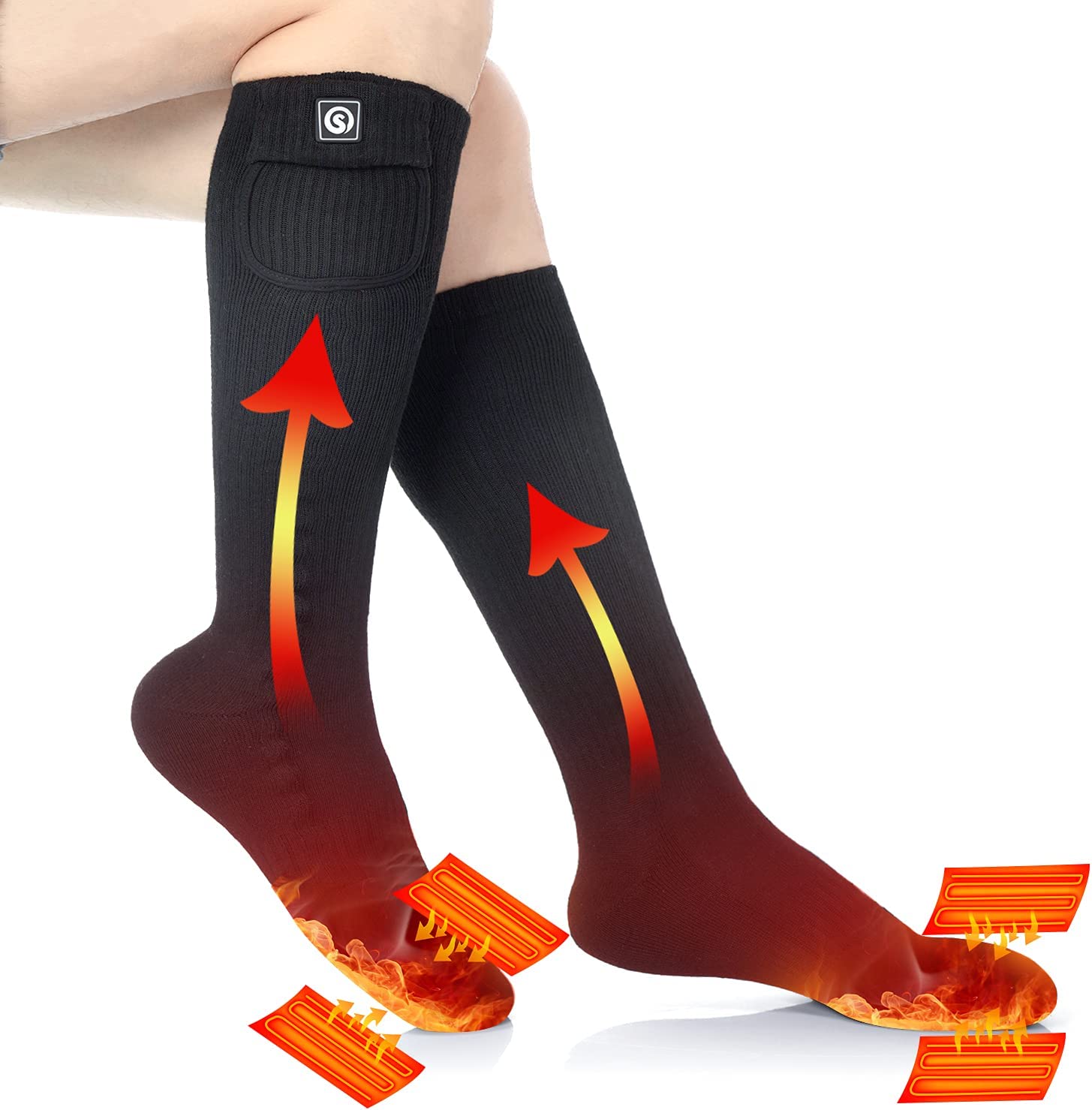 Chaussettes Chauffantes Rechargeables | Confort et Chaleur pour Activités d'Hiver