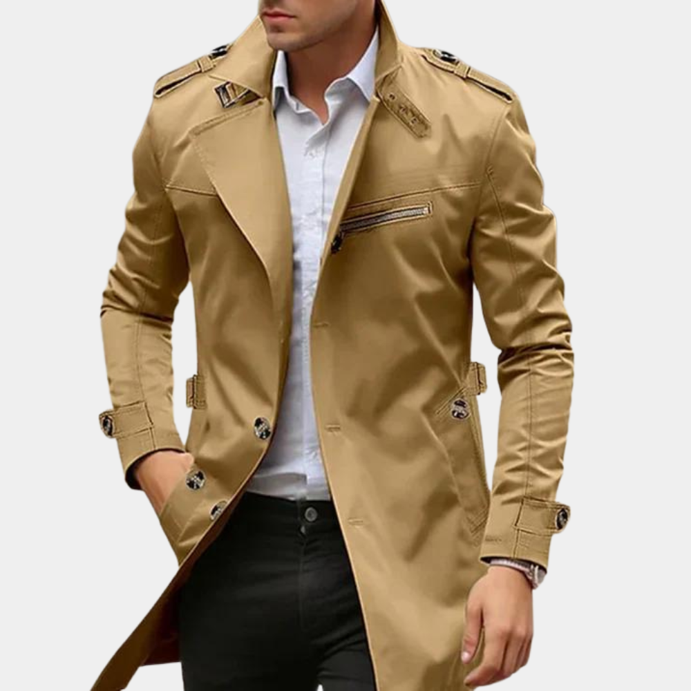 Manteau Trench pour Hommes | Élégance Classique et Confort Automnal