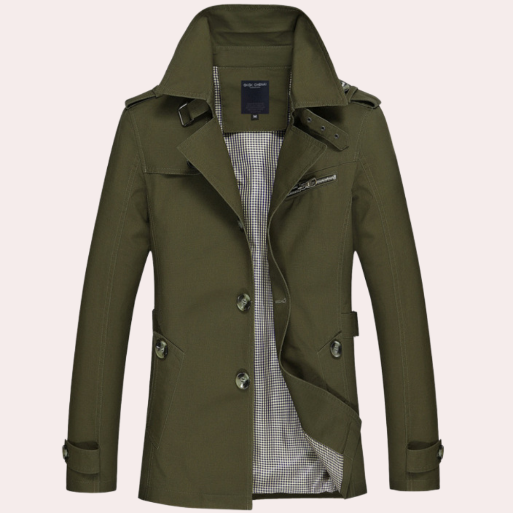 Manteau Trench pour Hommes | Élégance Classique et Confort Automnal