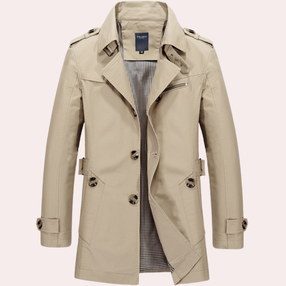 Manteau Trench pour Hommes | Élégance Classique et Confort Automnal