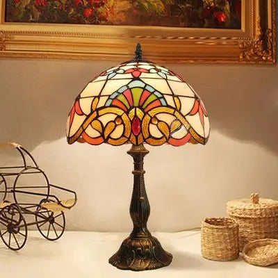 Lampe de Bureau Tiffany Colorée | Col de Cygne Réglable et Artisanale