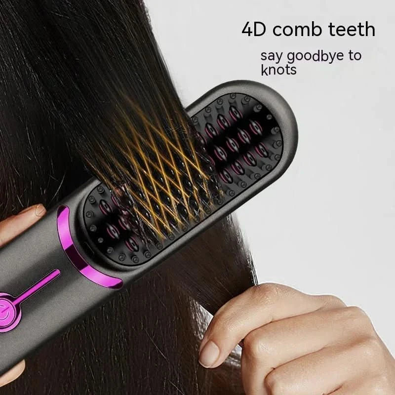 Brosse à Cheveux Sans Fil | Coiffage Rapide et Portable