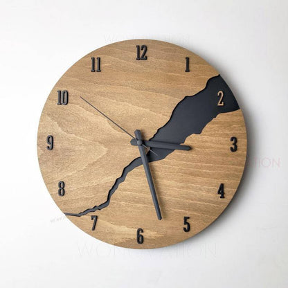 Horloge Murale en Bois | Élégance Rustique et Moderne