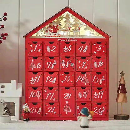 Calendrier de l'Avent en Bois | Compte à Rebours Éclairé jusqu'à Noël