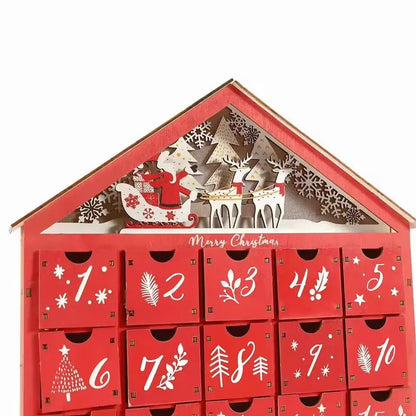 Calendrier de l'Avent en Bois | Compte à Rebours Éclairé jusqu'à Noël
