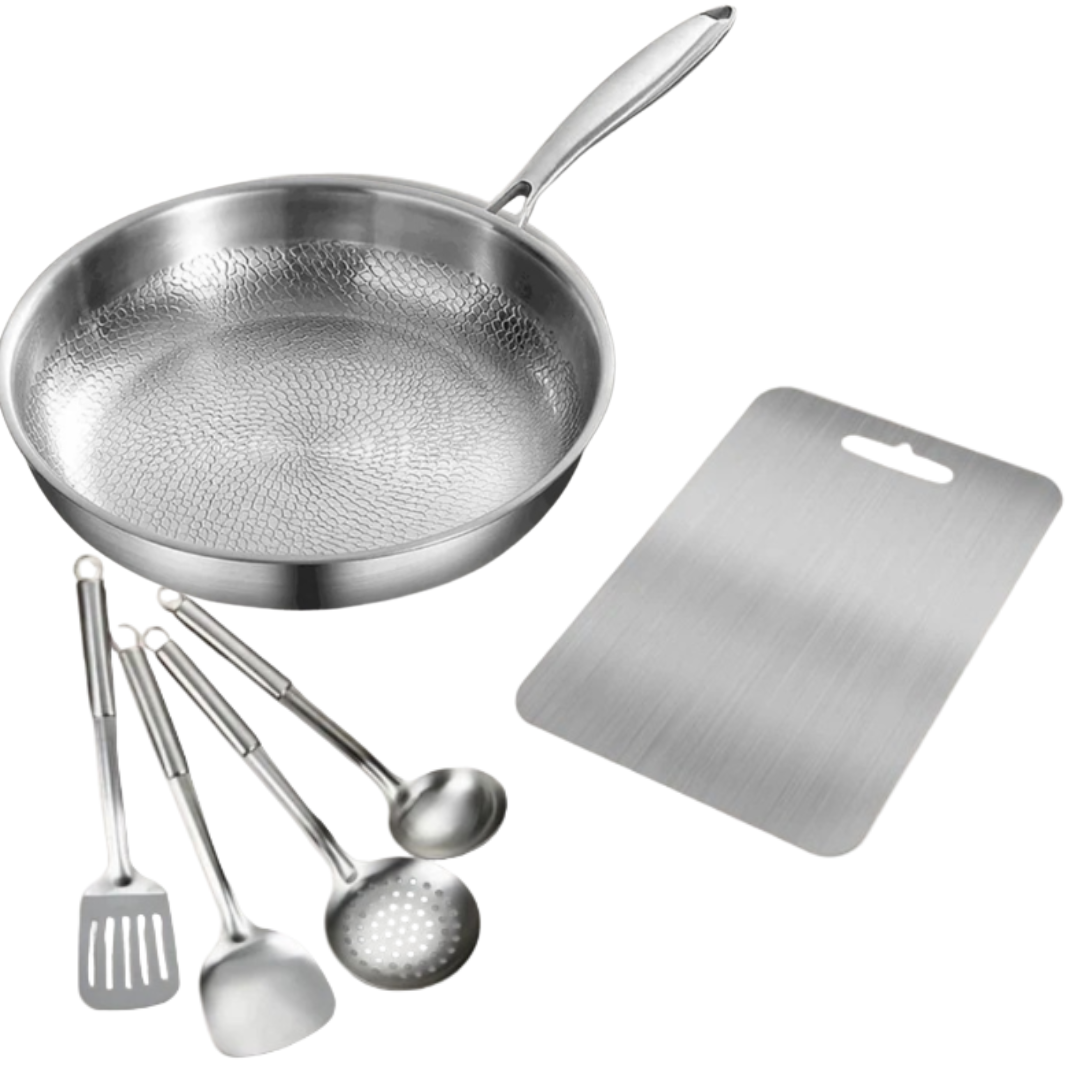 Ensemble de Casseroles en Titane | Durable et Sain, Sans PFAS