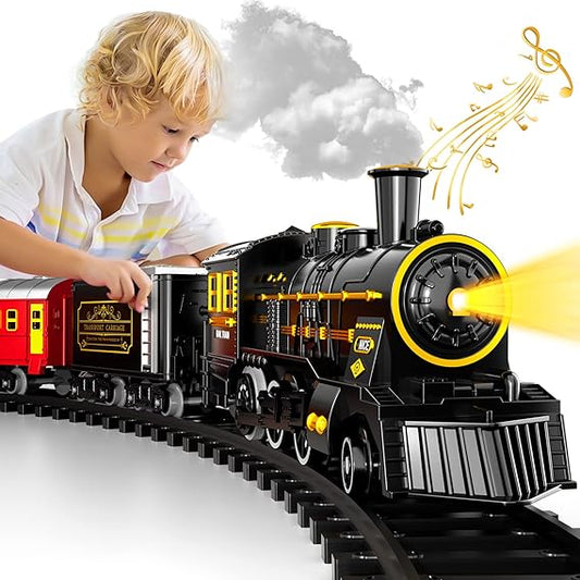 Ensemble de Train Électrique à Piles | Amusement Durable et Sons Réalistes