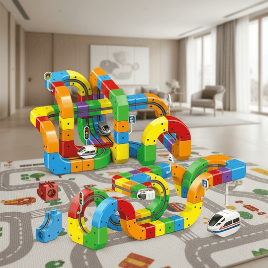 Kit de Construction Ferroviaire 3D | Apprentissage STEM Amusant et Créatif