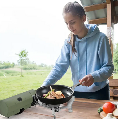 Réchaud à Gaz Portable pour Camping | Ultra-Léger et Pliable pour Cuisine en Plein Air