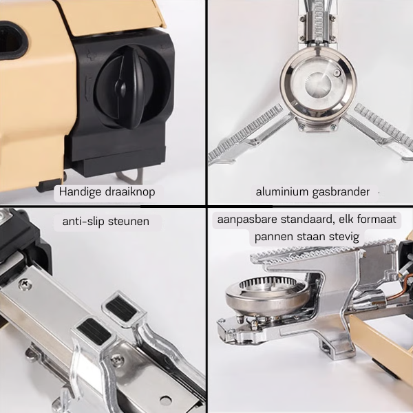 Réchaud à Gaz Portable pour Camping | Ultra-Léger et Pliable pour Cuisine en Plein Air