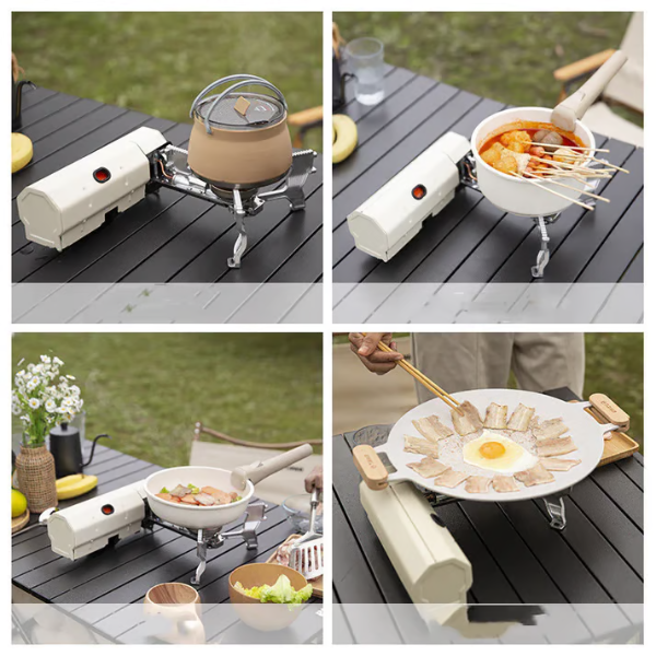 Réchaud à Gaz Portable pour Camping | Ultra-Léger et Pliable pour Cuisine en Plein Air