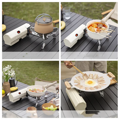 Réchaud à Gaz Portable pour Camping | Ultra-Léger et Pliable pour Cuisine en Plein Air