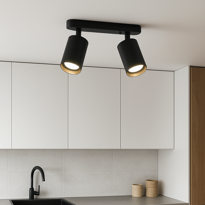 Lampe de Plafond Rotative à 2 Têtes | Éclairage Ciblé et Élégance Moderne