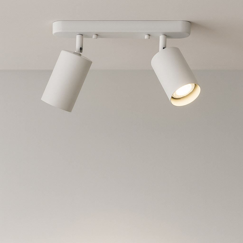 Lampe de Plafond Rotative à 2 Têtes | Éclairage Ciblé et Élégance Moderne