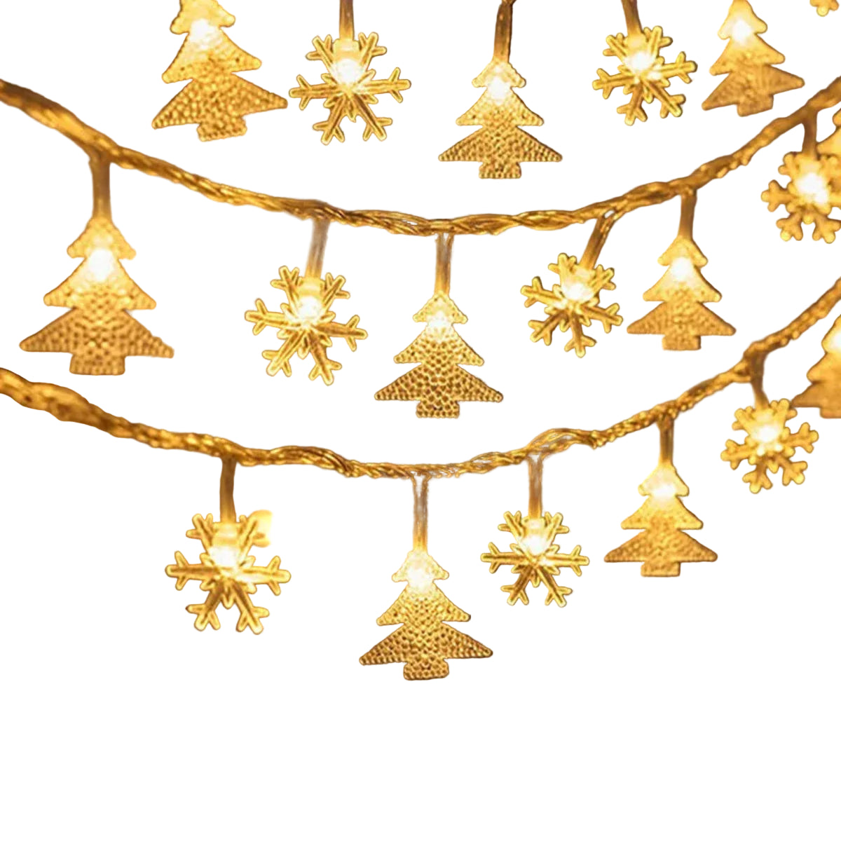 Guirlande LED Étoilée pour Noël | Lumières Chaleureuses et Festives
