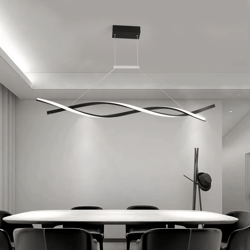 Chandelier en Spirale Contemporain | Design Élégant et Dimmable