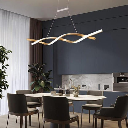 Chandelier en Spirale Contemporain | Design Élégant et Dimmable