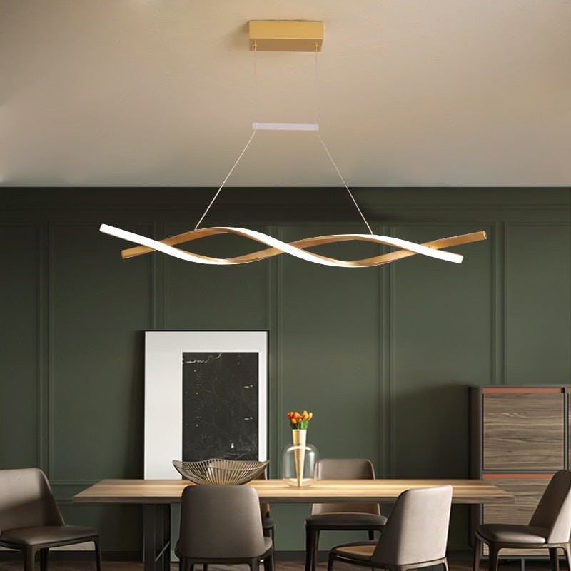 Chandelier en Spirale Contemporain | Design Élégant et Dimmable