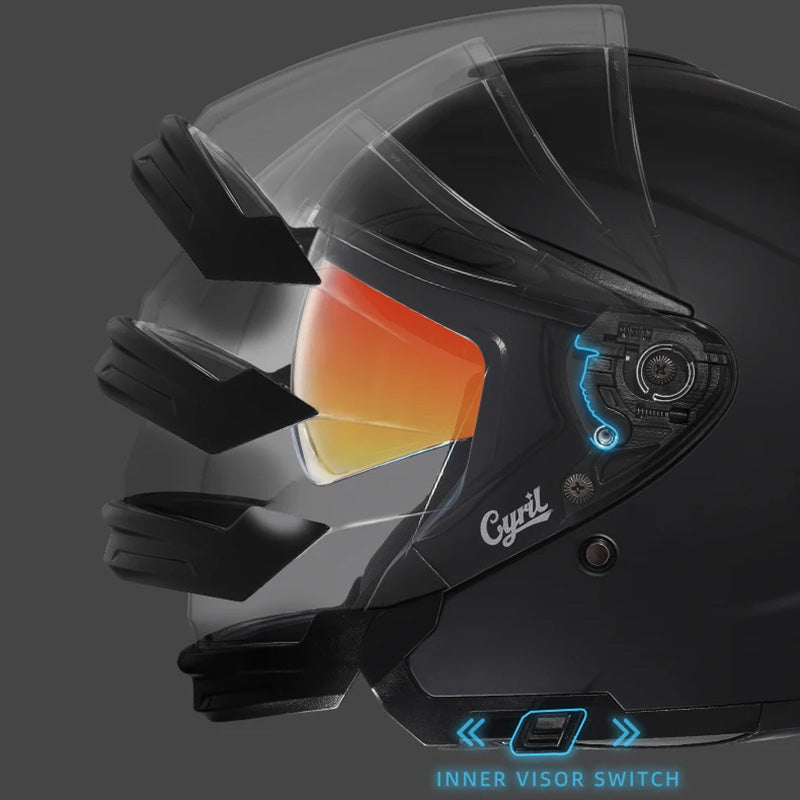 Casque de Moto Léger ABS | Sécurité et Confort Aérodynamique